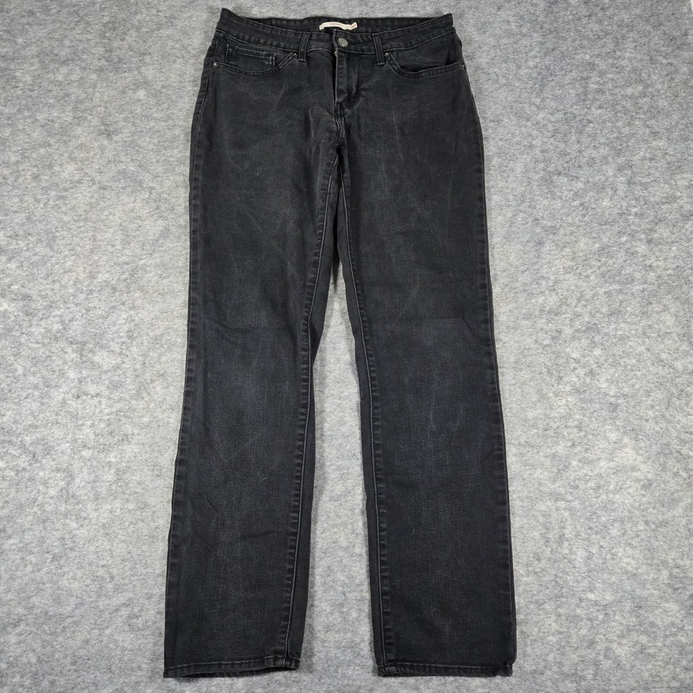 Levi's Women Black 712 Slim Mid Rise Stretch Denim Jeans 30x32‎